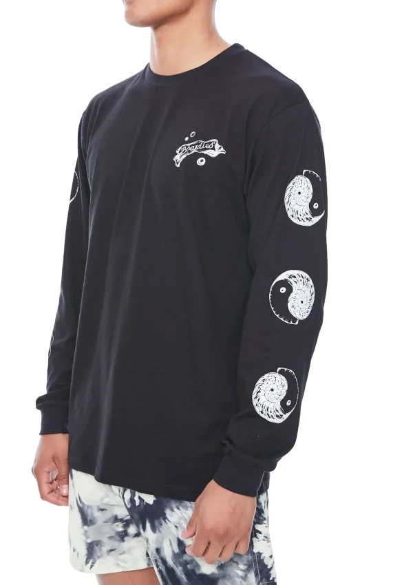Best Black Yin Yang Long Sleeve T-Shirt Clothing