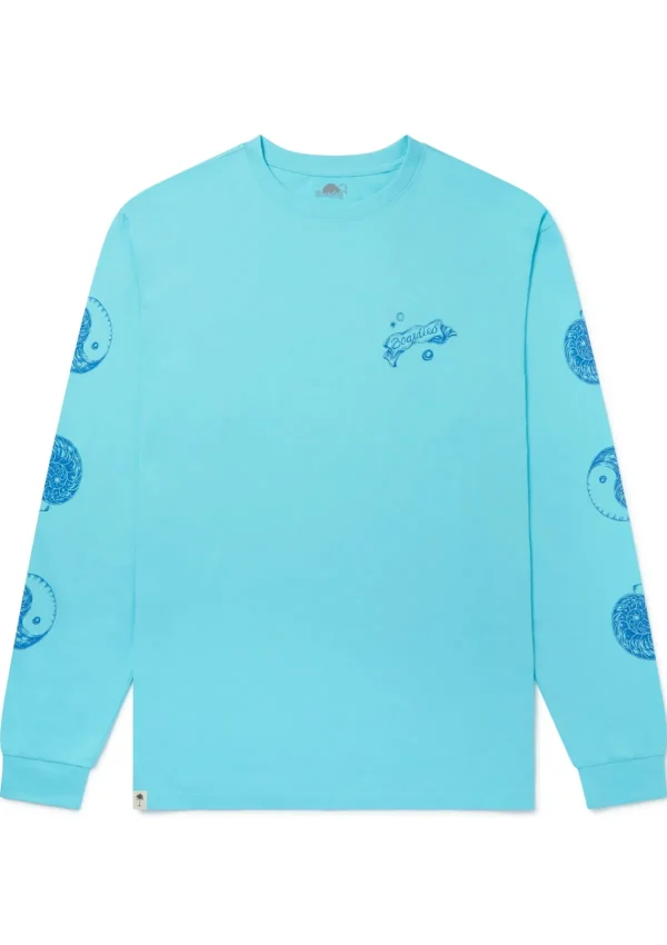 Shop Blue Yin Yang Long Sleeve T-Shirt Clothing