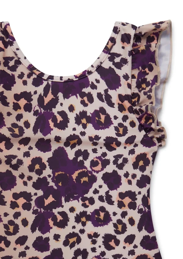 Online Cheetah Ruffle Swimsuit Girls Swimwear