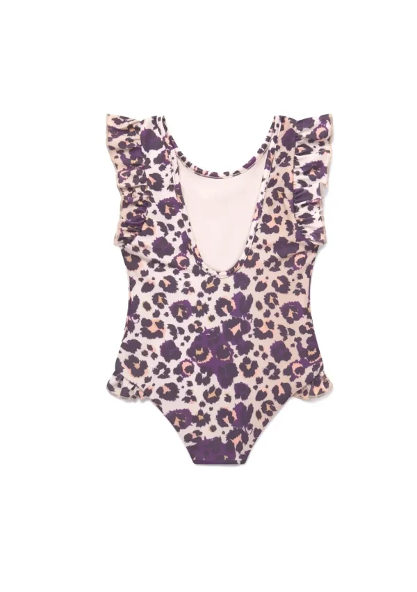 Online Cheetah Ruffle Swimsuit Girls Swimwear