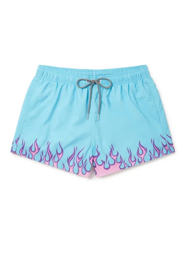 Cheap Flames Blue Shortie Swimwear