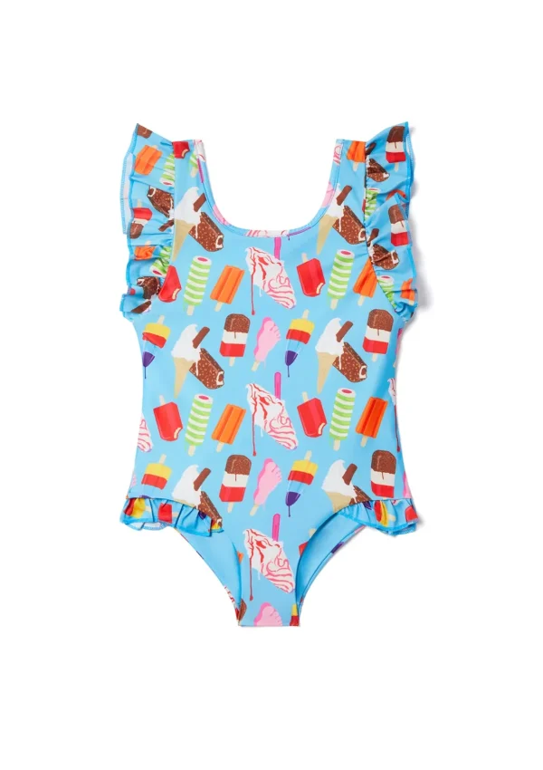 Clearance Ice Creams Ruffle Swimsuit Girls Swimwear
