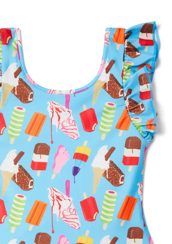 Clearance Ice Creams Ruffle Swimsuit Girls Swimwear