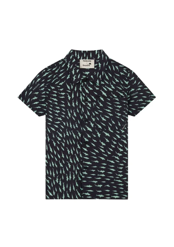 Hot Kids Raeburn Sharks Charcoal Shirt Clothing