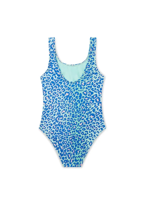 Cheap Lime Leopard Classic Swimsuit Girls Swimwear