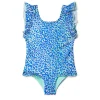 Online Lime Leopard Ruffle Swimsuit Girls Swimwear