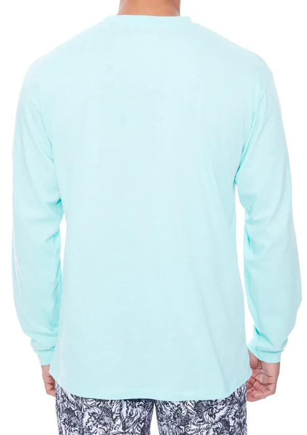 Fashion Palm Arm Green Long Sleeve T-Shirt Clothing