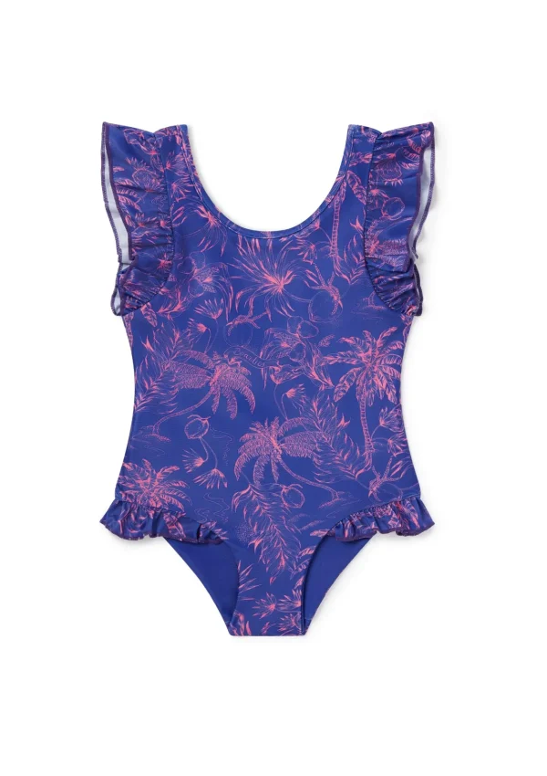 Hot Palms Ruffles Swimsuit Father & Kid