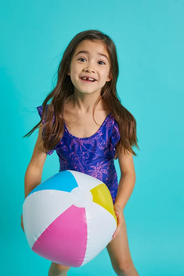 Hot Palms Ruffles Swimsuit Father & Kid
