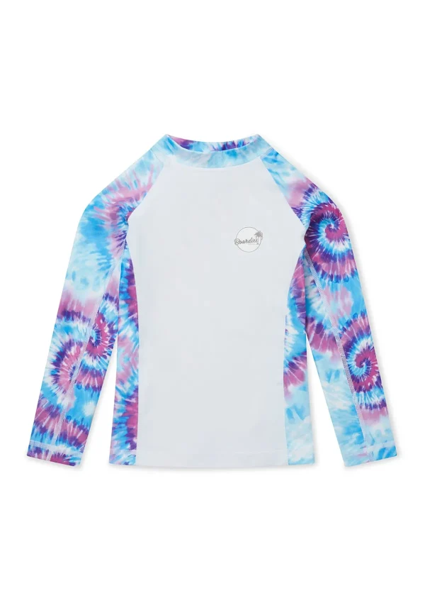 Flash Sale Purple Haze Tie Dye Rash Guard Clothing