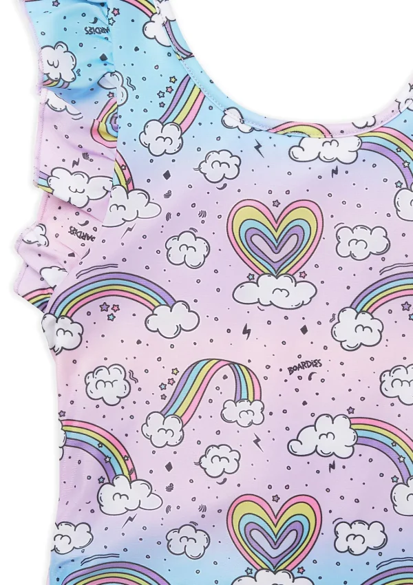 Outlet Rainbows Ruffles Swimsuit Girls Swimwear