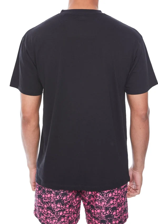 Hot Skulls Black & Pink T-Shirt Clothing