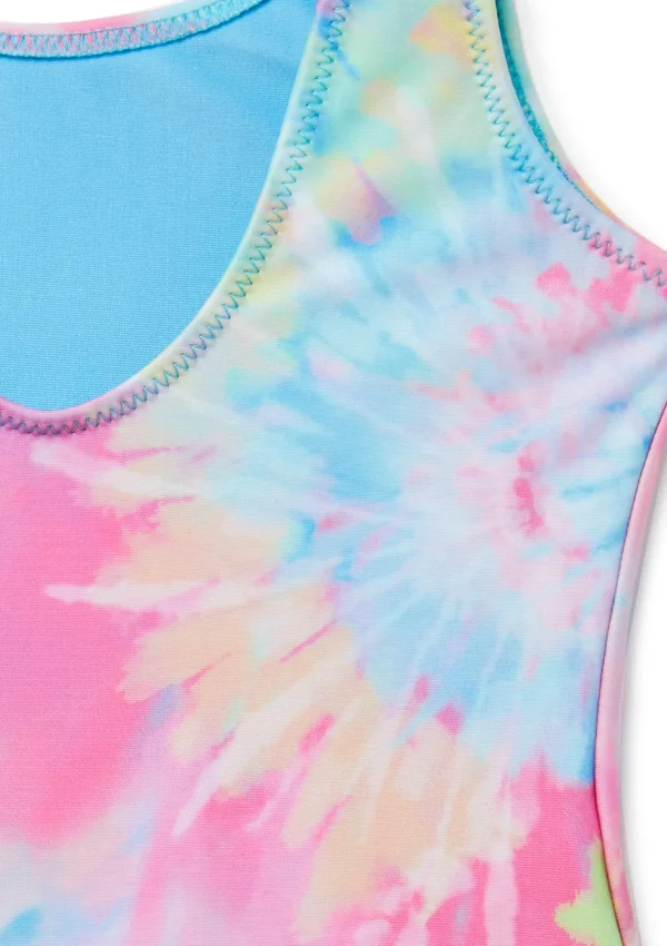 Hot Spiral Tie Dye Classic Swimsuit Girls Swimwear