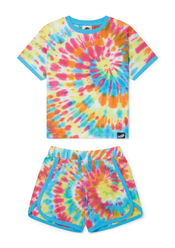 Fashion Spiral Tie Dye Kids Co-Ord Clothing