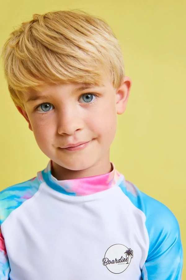 Store Spiral Tie Dye Rash Guard Clothing