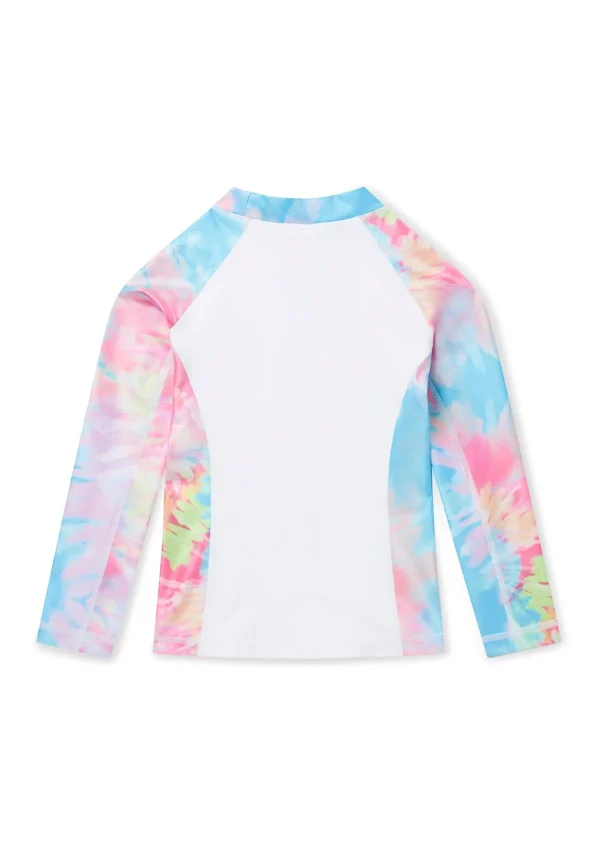 Store Spiral Tie Dye Rash Guard Clothing