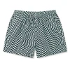 Fashion Warped Check Teal Swimwear