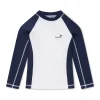 Outlet White And Navy Rash Guard Clothing
